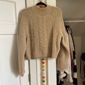 Aritzia Cropped Knit Sweater